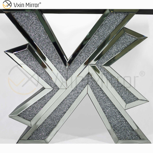 Vxin Miorror WXF-067 Factory Supply Elegant Mental Glass Console Table Hotel Cheap Silver Colsole Table