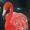 Vxin WXMA-57 Crystal Porcelain Painting Resin Flamingo Covered Frame Decorative Mirror Wall Art