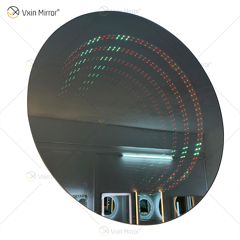 WXDL-114 LED Remote Control 6-color Waterproof Power Supply RGB Wall-mounted Frameless Light Tunnel Mirror