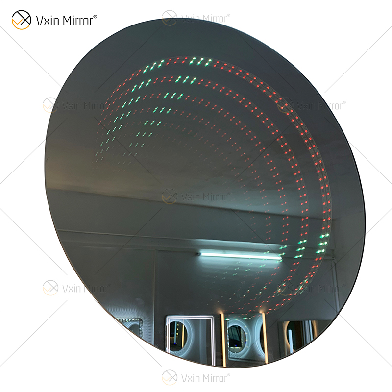 WXDL-114 LED Remote Control 6-color Waterproof Power Supply RGB Wall-mounted Frameless Light Tunnel Mirror