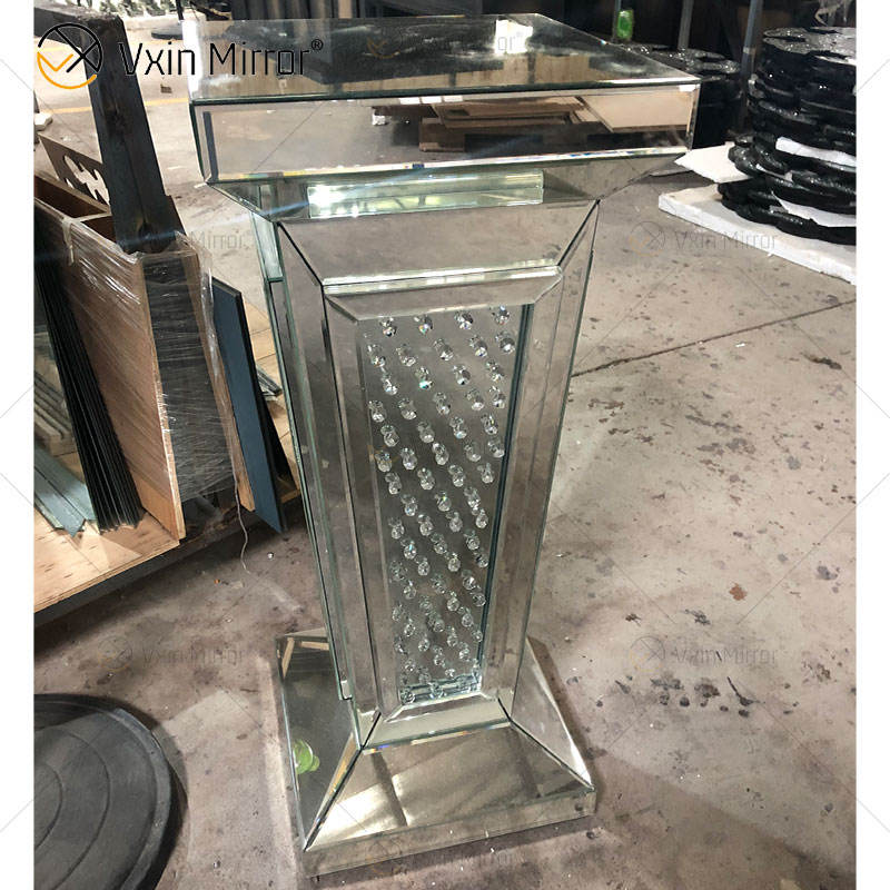 glass mirror table