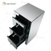Factory Modern WXF-032 Three Drawer Silver Glass Mirrored Nightstand Bedside Table
