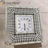 Anti Dropping Package Vxin WXMC-008 Modern Silver Crystal Mirrored Wall Clock