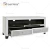 Vxin Mirror Furniture Silver TV Cabinet Stands with Crushed Diamond 2 Drawers