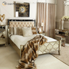 Antique Furniture King Bed Golden Frame Mirrored Super Bed