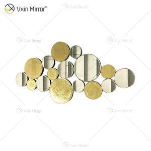 Hot Sale WXM-1961 Golden Leaf 3D Luxury Wall Mirror Antique Wall Mirror