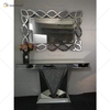 China Supplier Modern Famous Silver Crush Diamond Living Room Glass Console Table