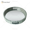 Elegant Decor Beads WXMT-017 Modern Crystal Silver Mirrored Round Tray