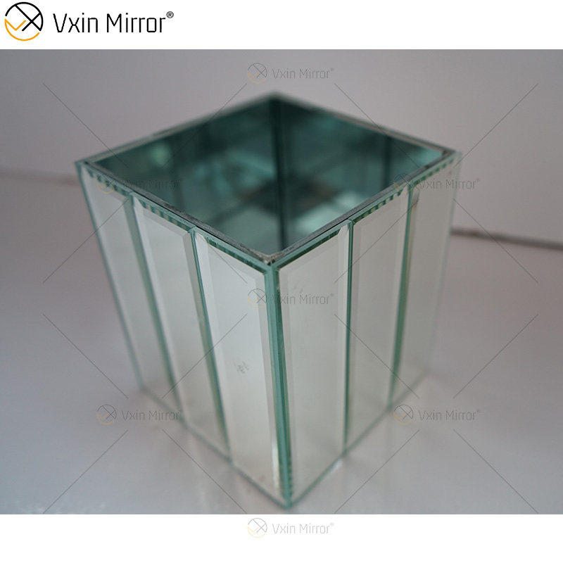 WXMV-001 Mirror Vase Crystal Silver Glass Stunning Decorative Vase Flower Luxury for Home Decor Cant Hold Water