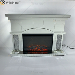 Top Sale Elegant Vxin Mirror WXWF-045 Crushed Diamond Electric Mirror Fireplace