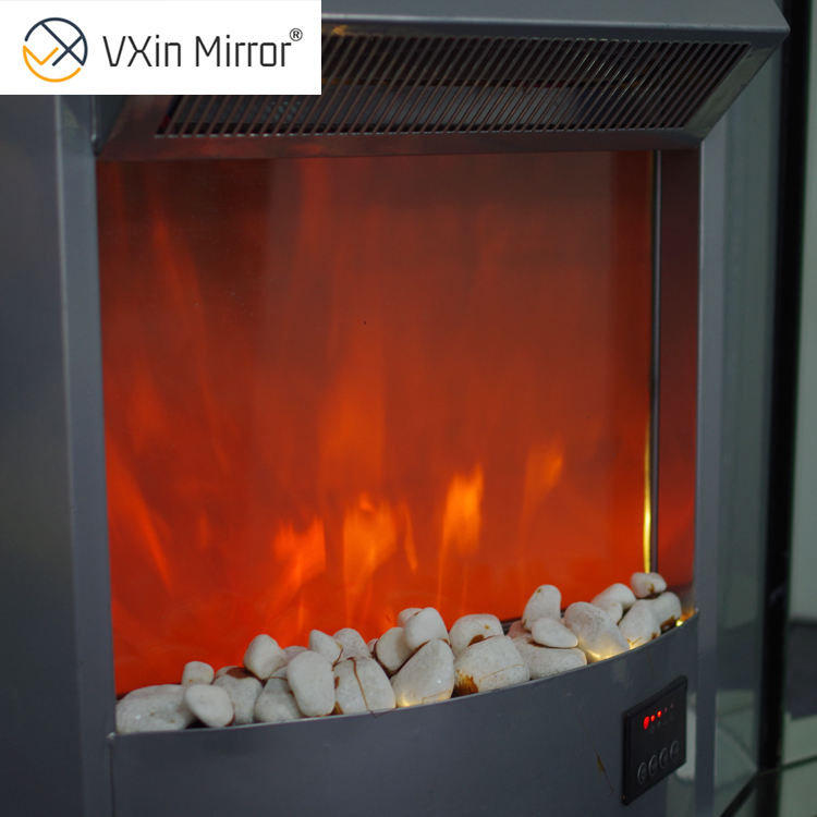 diamond glass fireplace