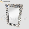 Wall Decoration Silver Curved Glass Wall Hanging Mirror