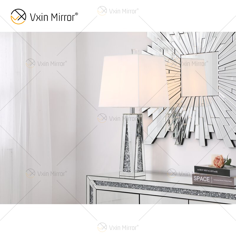 New Design WXT-148 Crystal Crushed Diamonds Mirror Lamp for Living Room Sofas