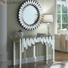 Custom Size Vxin Mirrored Modern 3D Silver Elegant Wooden Console Table with Mirror for Living Room Furniture