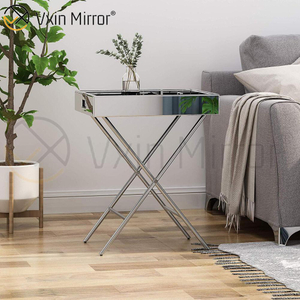 Vxin Mirror WXT-039 Modern Decoration Silver Stainless Steel Mirrored Tray