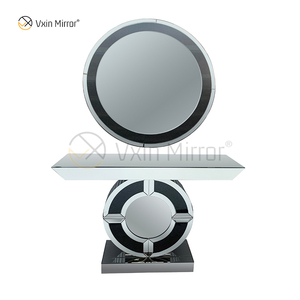 New Arrived Factory Supply Vxin Modern Black Diamond Mirrored Crystal Console Table