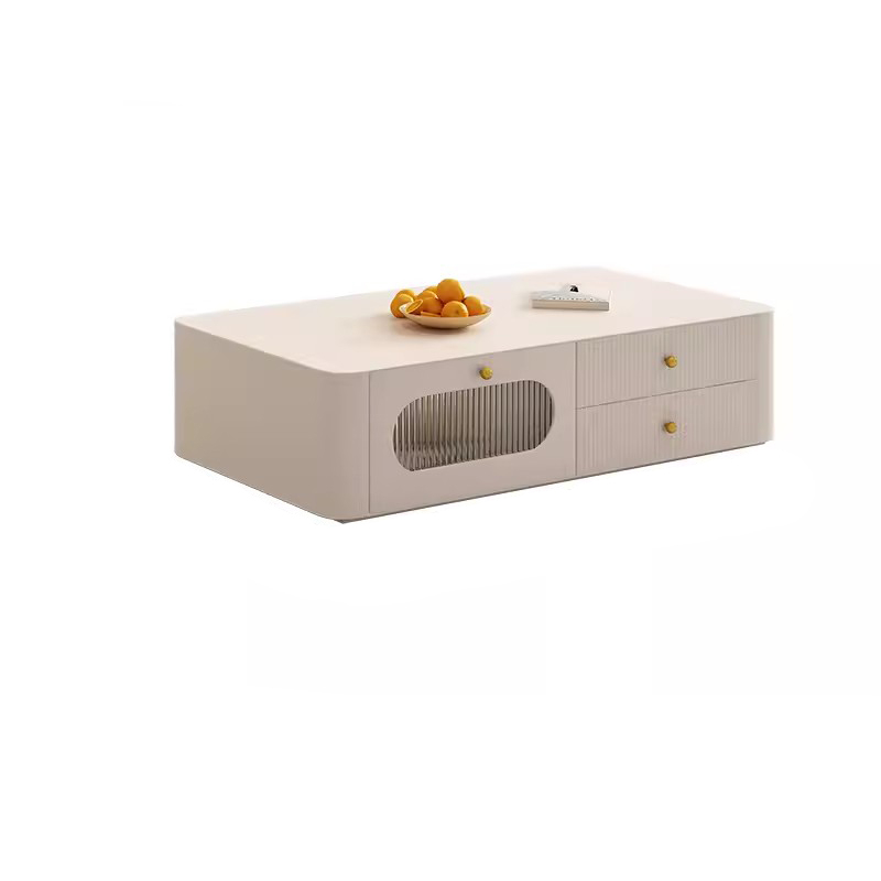 Modern white cream wind TV cabinet