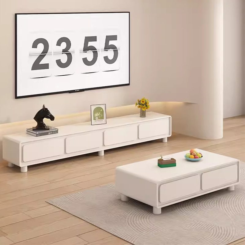 White cream style TV cabinet