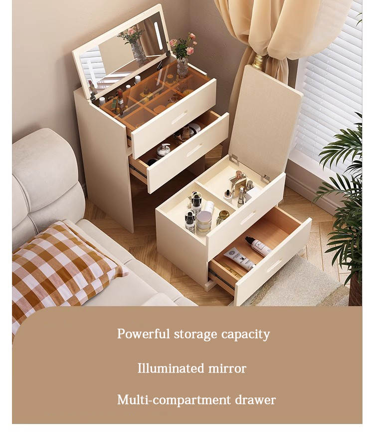 Vanity Table with Lighted Mirror