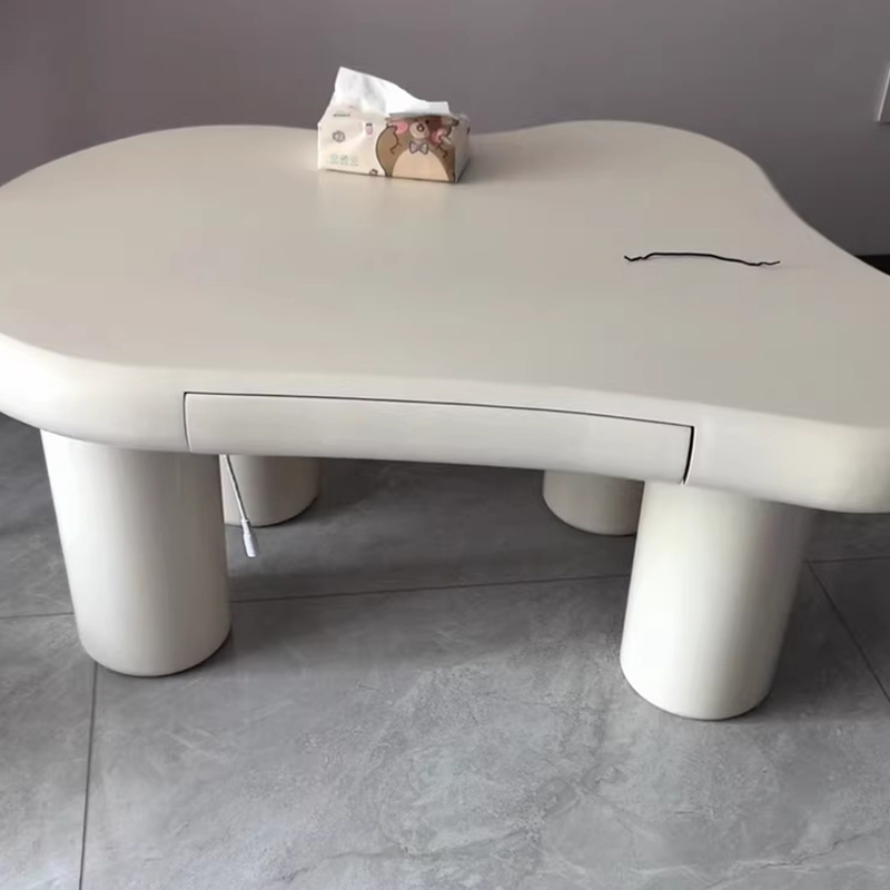 Cream style white coffee table sets