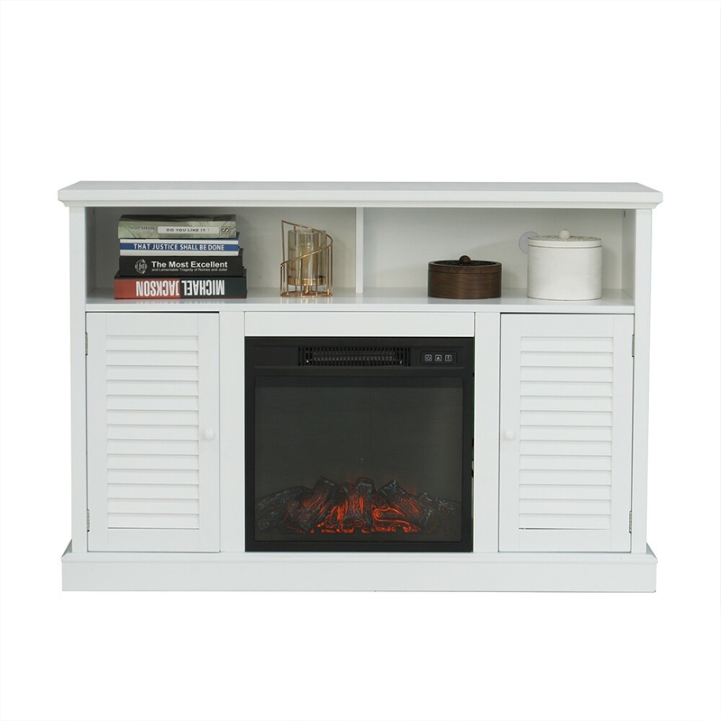 Modern white cream wind TV cabinet