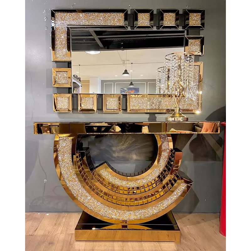 Crystal diamonds console table