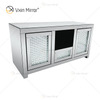 2019 Hot Sale Furniture Silver Diamond Crystal TV Cabinet Stands 1 Draw 2 Doors