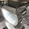 Silver Table LED 3d CoffeeTable Illuminated Infinity Mirror Tunnel Sparkle Mirrored O Shaped Console Table Side Table WXF-290