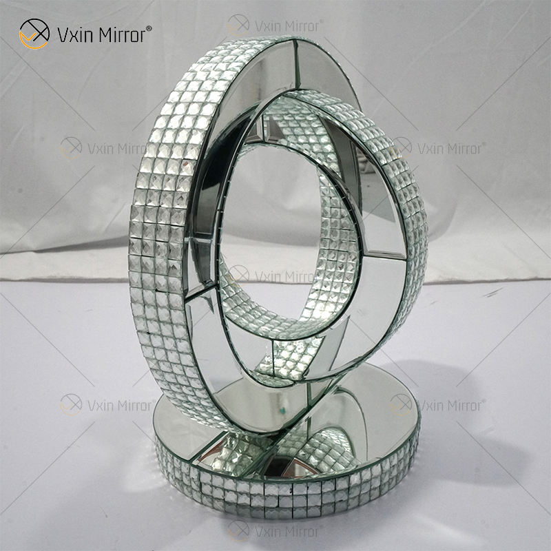 mirrored glass end table