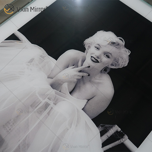 VXin WXPP-19 Home Decor Glass Frame Mirrored Goddess Portrait Wall Art Crystal Porcelain Painting Mirror Wall Art