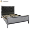 Mirror Furniture on Bedroom Silver And Black Mirrored Modern Style Bed
