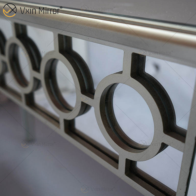 gold mirrored console