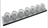 Customizable Name Modern Elegant WXCH-002 Silver Glass Crushed Diamond Candle Holder