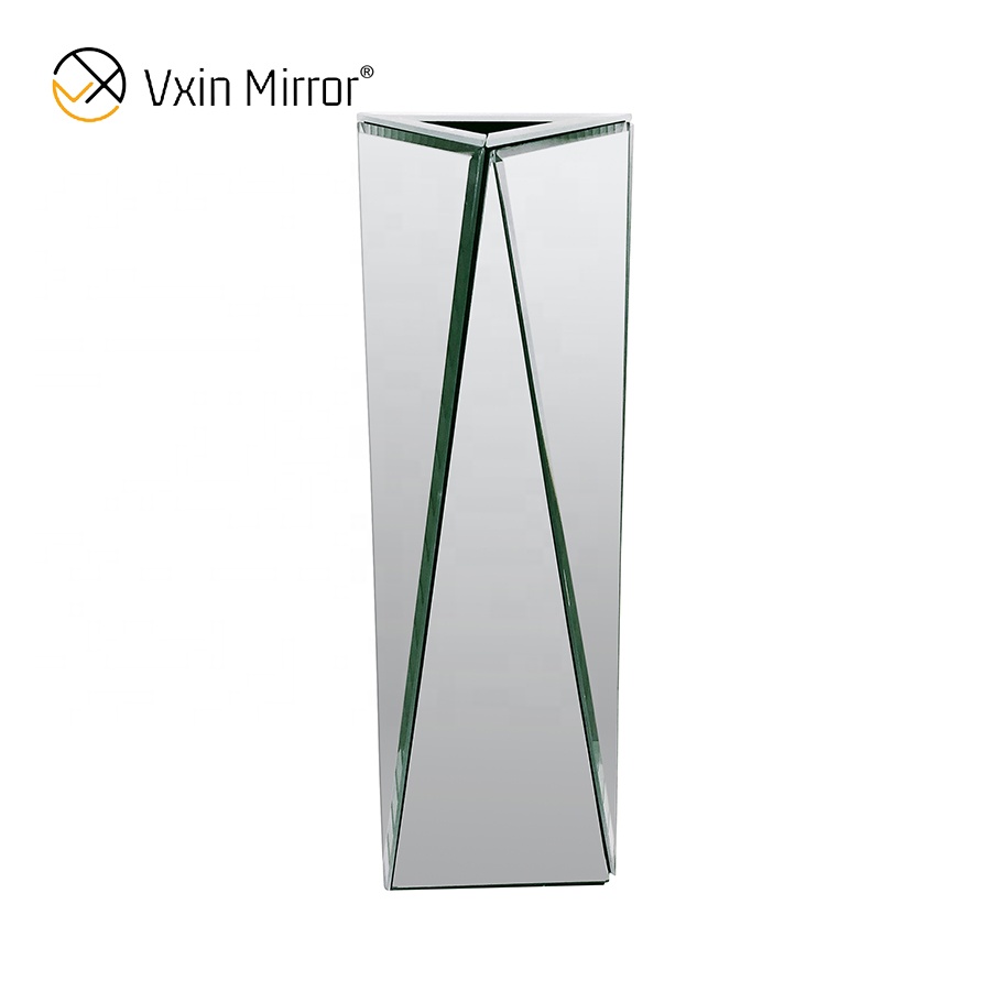 WXMV-040 Home Hotel Decorative Indoor Silver Mirrored Tabletop Vase Mirror Vase