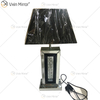 Factory Supply WXTL-143 Modern Silver Black Frame Table Lamp with Lampshade For Bedroom Mirror Lamp