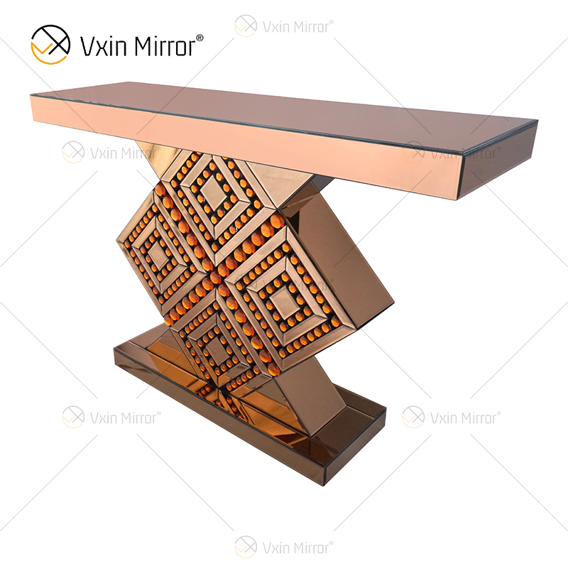 Hot Sale WXF-105 Factory Direct Antique Reproduction Mirror Console Table With Mirrored Board