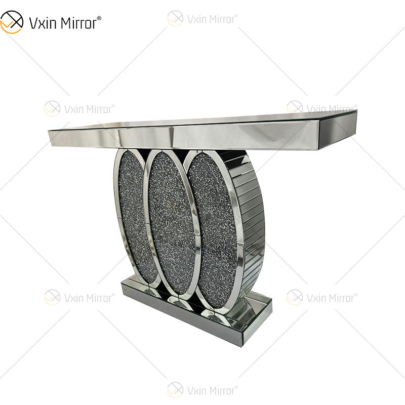 modern mirrored console table