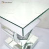 Heart Decor End Table WXF-508-1 Silver Crushed Diamond Mirrored Bedside Tabel Home Furniture