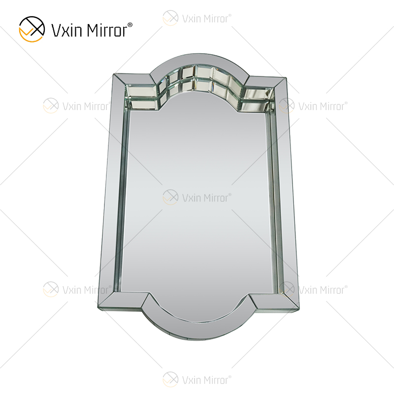 Elegant Decor WXMT-007 Modern Glass Silver Mirrored Rectangle Tray