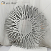Factory Supply Silver WXM-1655 Geometric Shape Decorative Wall Glass Mirror