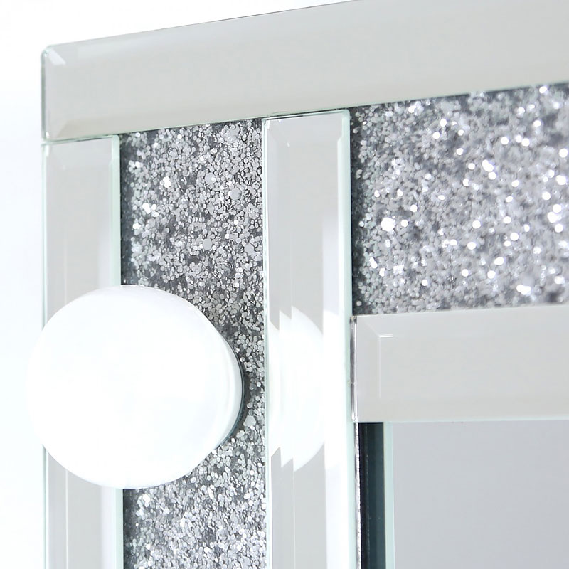 Venetian Dressing Styles VXin WXDL-103 Sparkle Hollywood Mirror Dressing Table Set with 3 Colors Bulbs