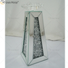 Customizable Name Modern Elegant WXCH-075 Silver Crystal Mirrorr Candle Holder for Home Wedding