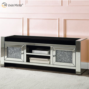 New Design Modern Sparkly Mirrored TV Stands for Living Room Set with Sofa