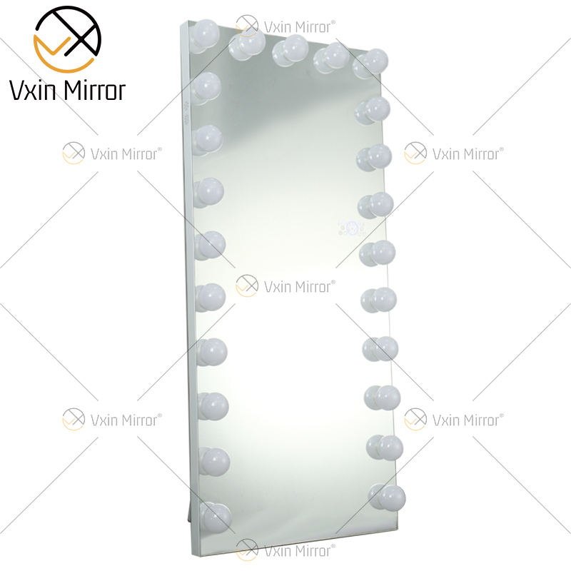 backlit mirror bathroom