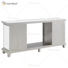 Ornate Berlin Furniture WXF-415 Champagne Silver Mirrored Fireplace TV Stands Cabinet With Hot Wind Insert 2 Types