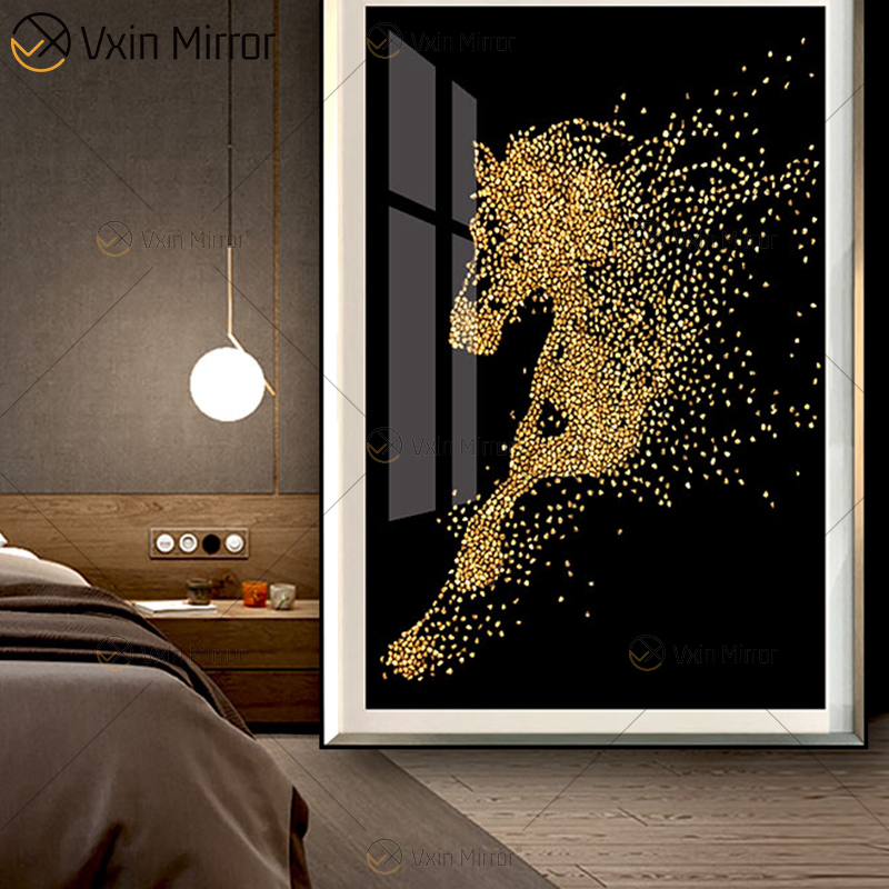 Vintage Chassical Gold Retro Bronze Home Decor WXPP-56 Nordic Canvas Art Painting Luxury Living Room Wall Art