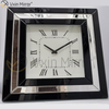 Wholesales China Supply Silver Mirror Square Wall Clock