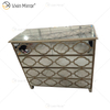 Modern And Contemporary Elkton 3 - Drawer Mirrored Accent Chest 4-Drawer Nightstand Mirrored Bedside Table WXF-672