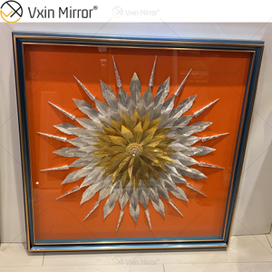 The Newest Vxin WXPP-39 3D Abstract Wall Art Metal Wall Art Decor Home Decor Luxury Living Room Framed for Home Set for Sale