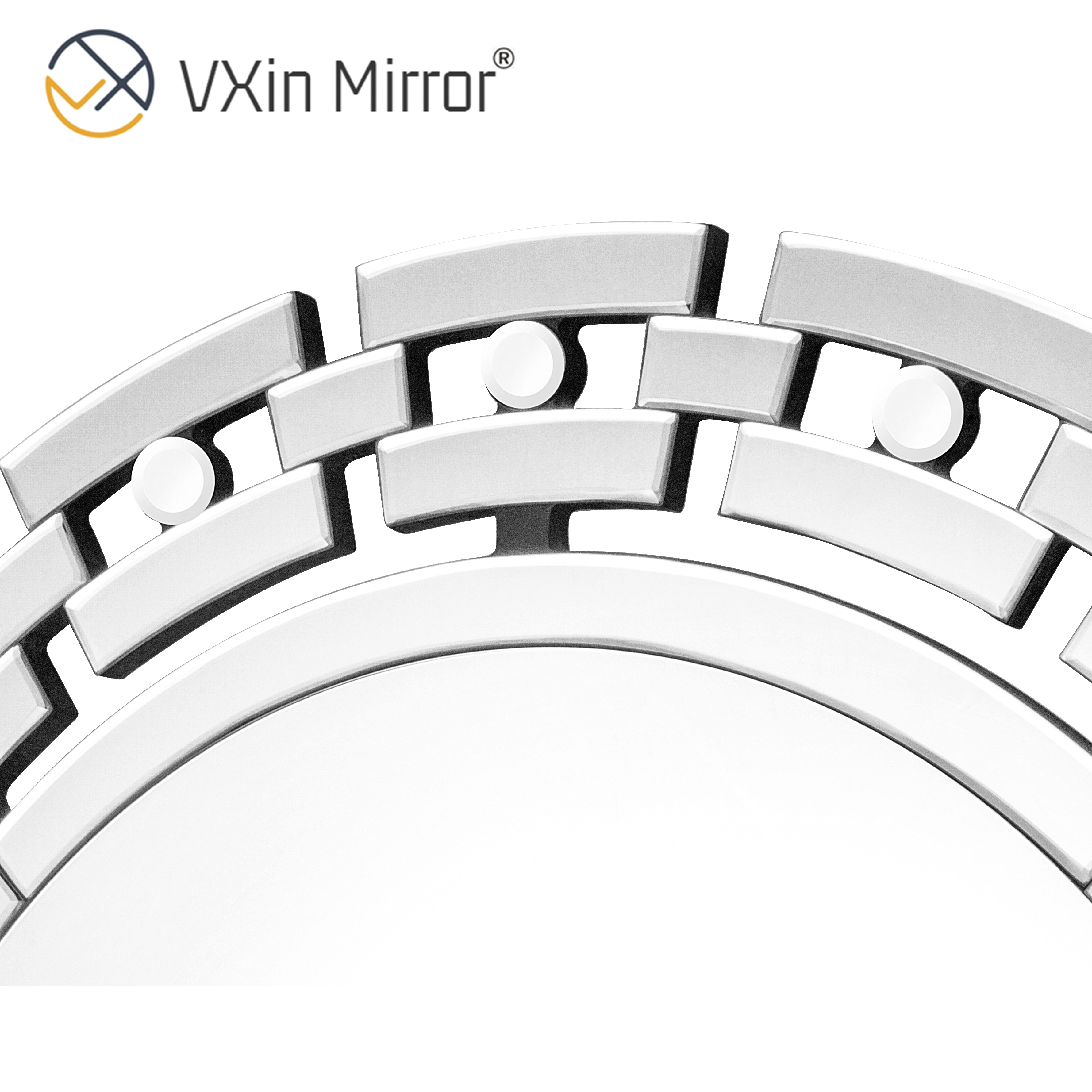 VXin Mirror WXM-1124 Moden Silver Glass Wall Mirror Home Decor for Living Room Bedroom